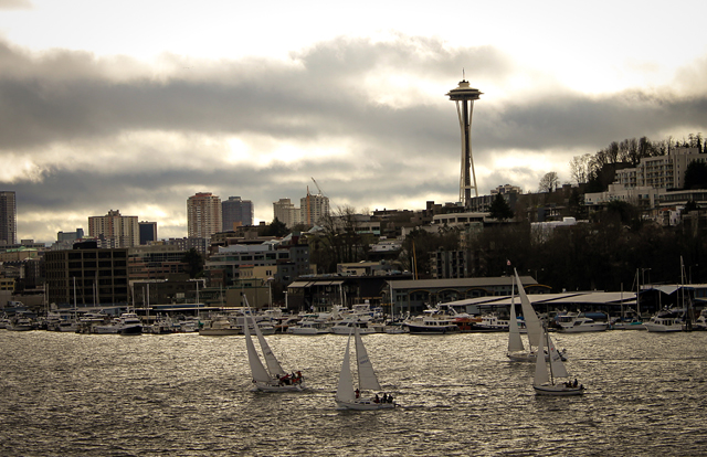 Seattle Sailboat Space Needle