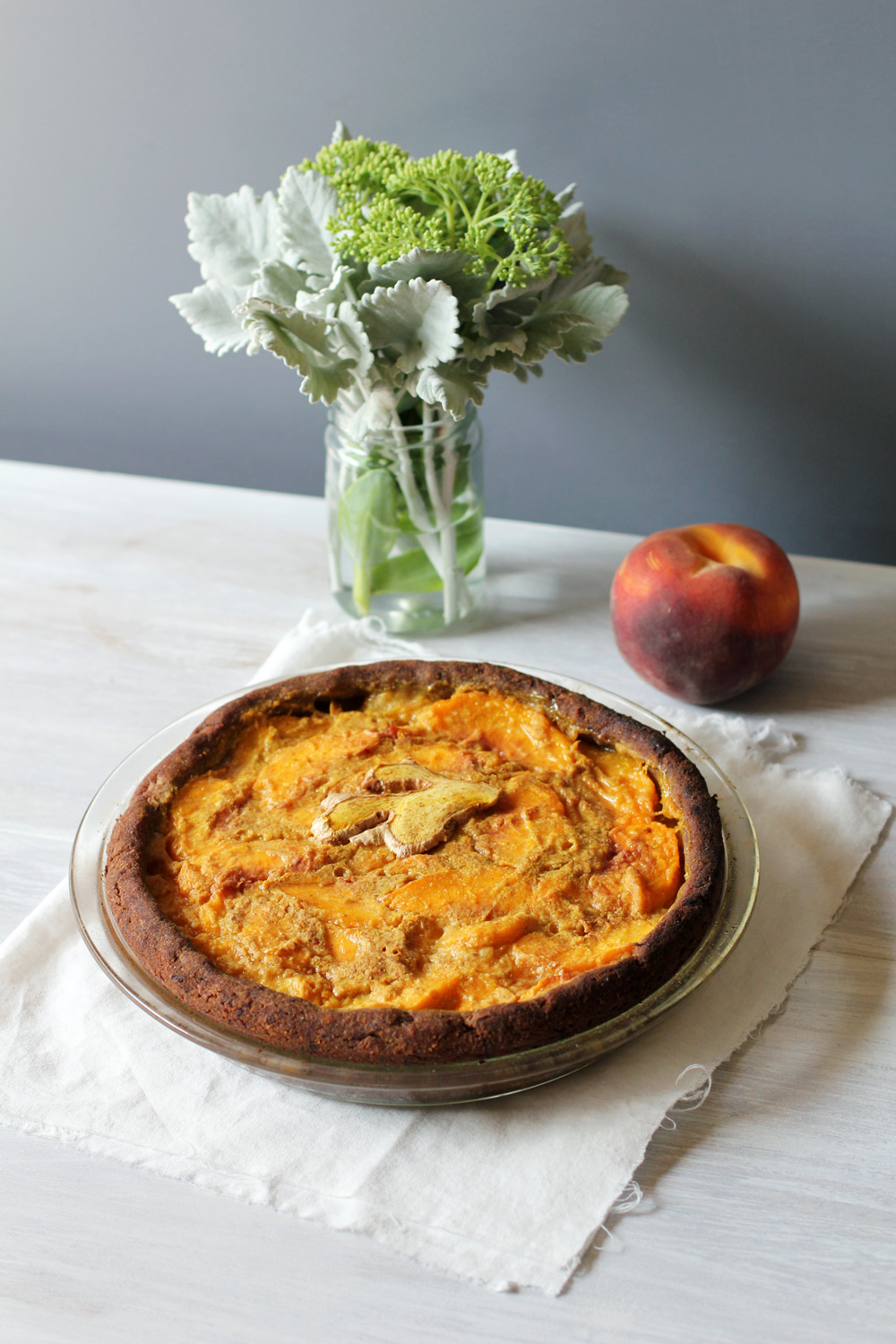 Ginger and Turmeric Peach Pie