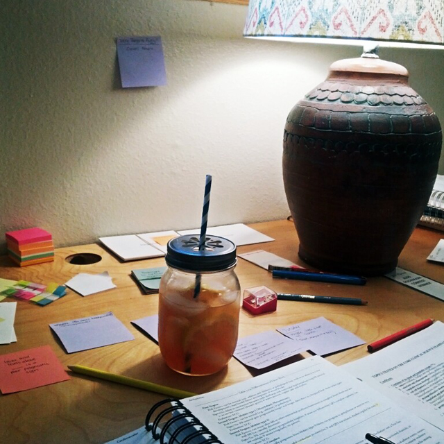 iced tea while studying