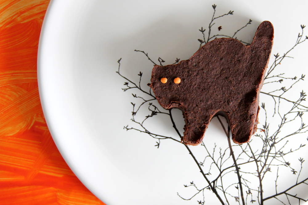 scaredy cat halloween brownies