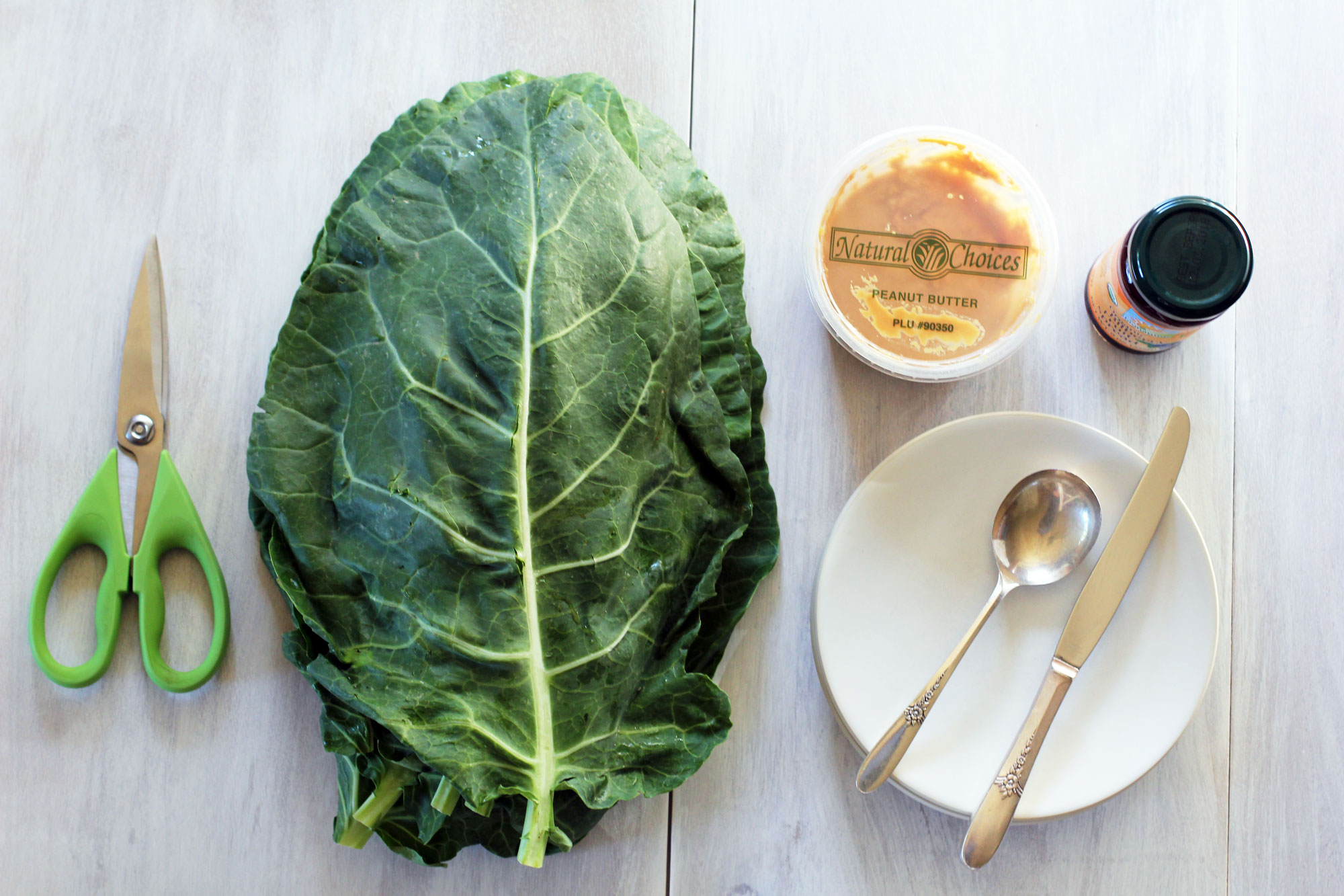 peanut butter and jelly collard roll-up