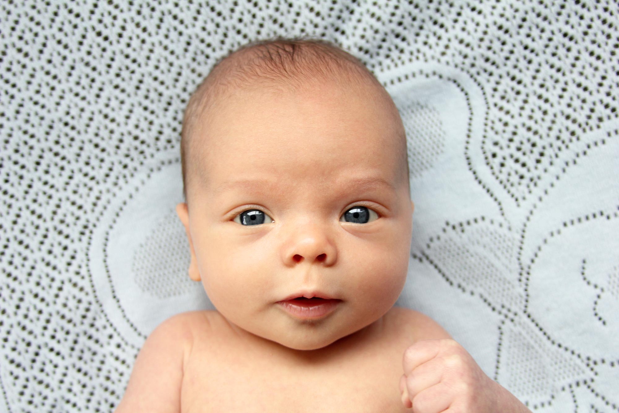 newborn baby face closeup