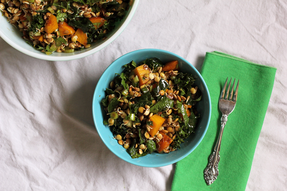 Sprouted Lentil and Yellow Beet Salad