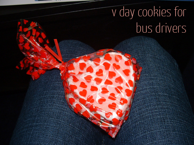 v day cookies for bus drivers