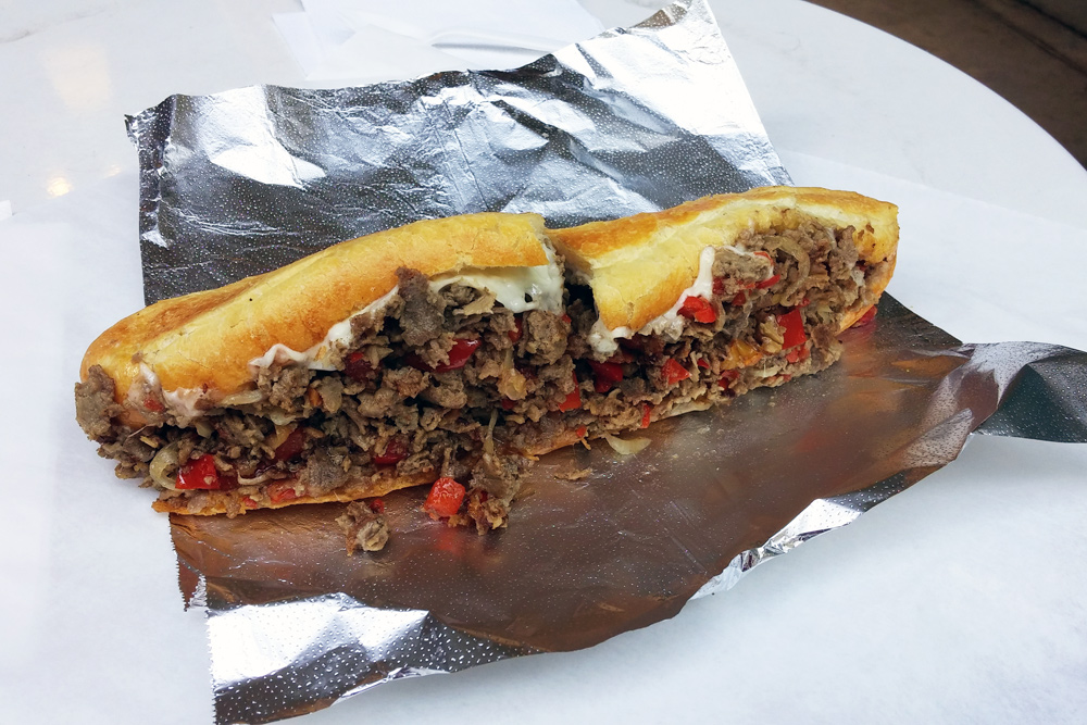 Calozzi's pepper cheesesteak