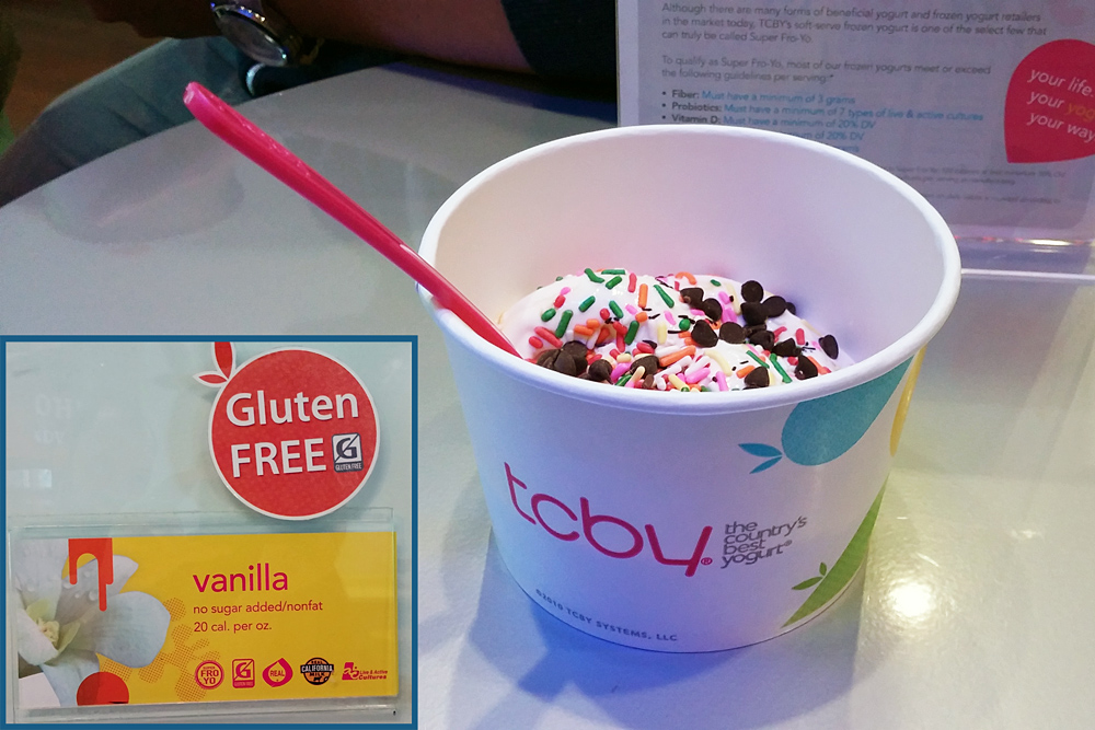 TCBY yogurt gluten free