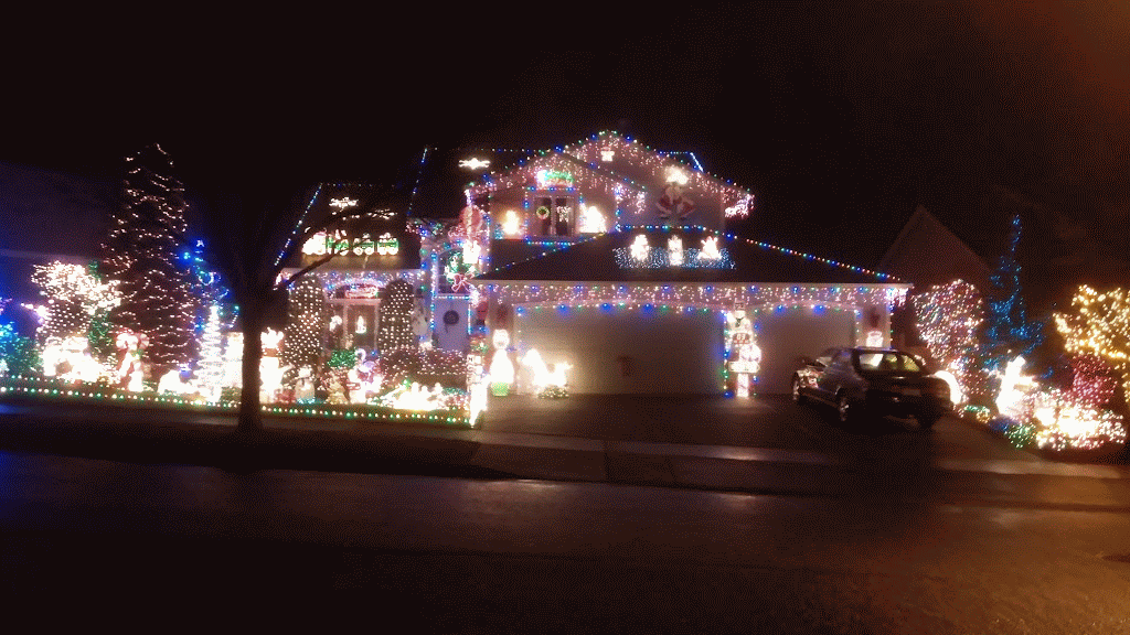 Christmas light neighborhood walk