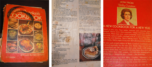 Betty Crocker Pumpkin Pie vintage recipe