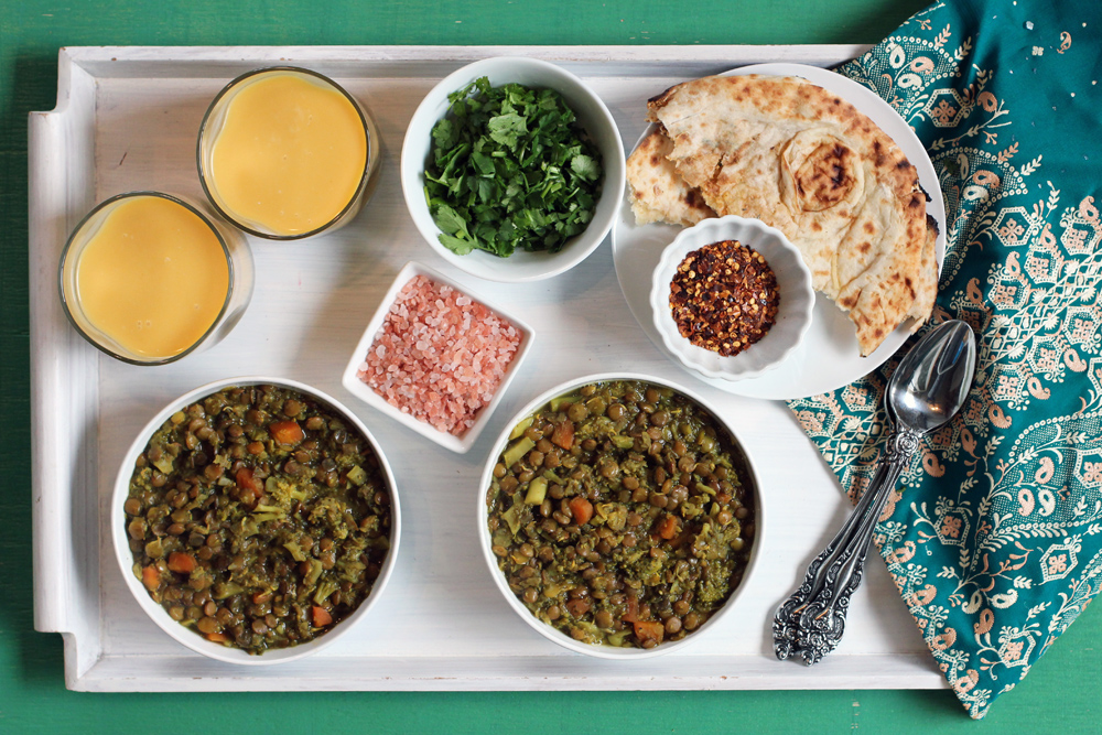 Lentil Curry Soup with Broccoli