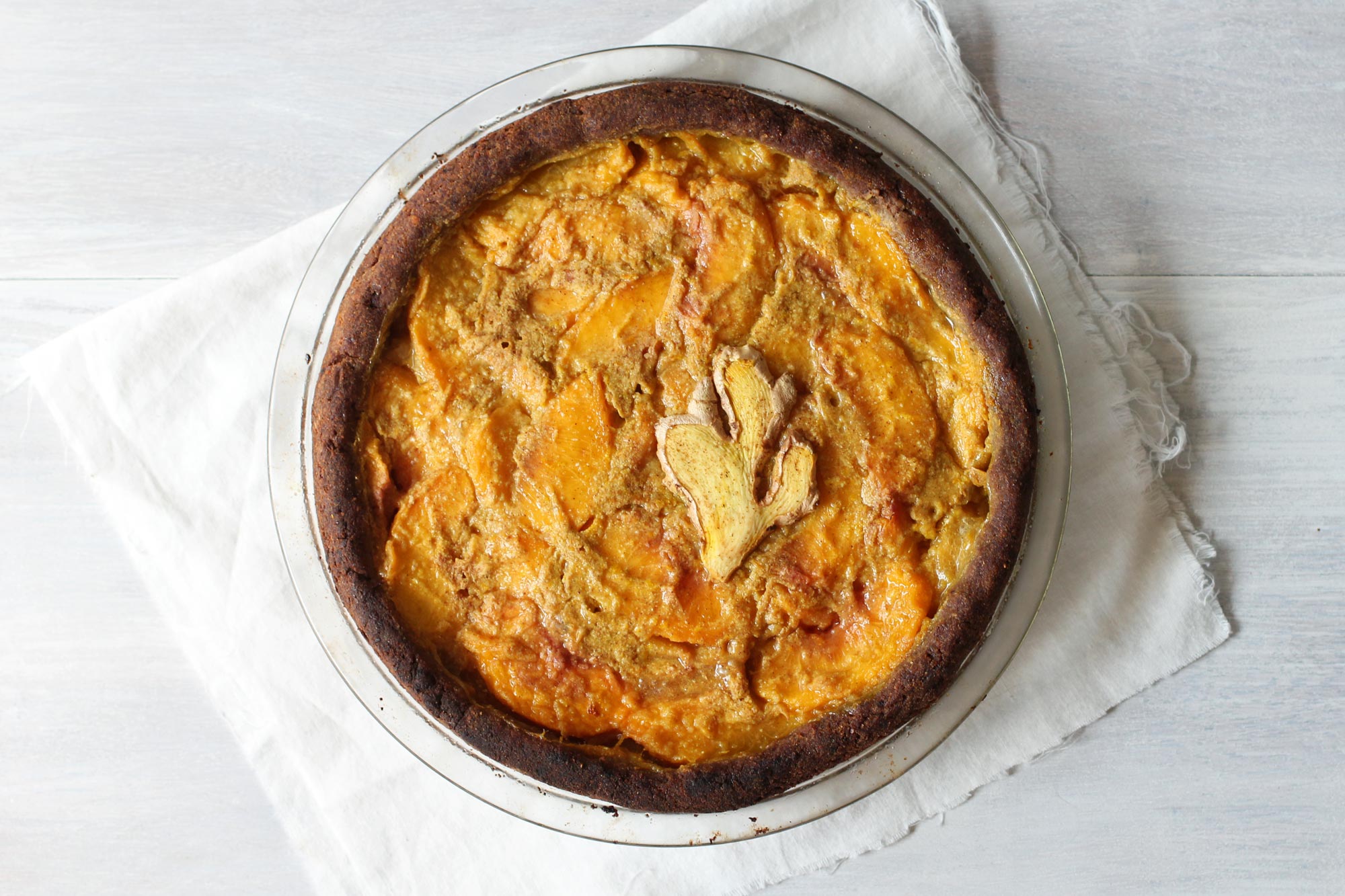 Ginger and Turmeric Peach Pie