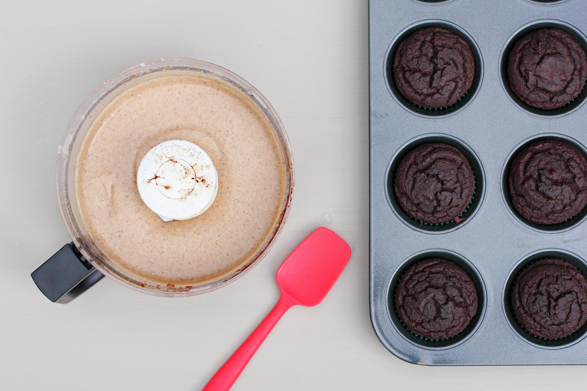 making chai frosting for chocolate beet cupcakes