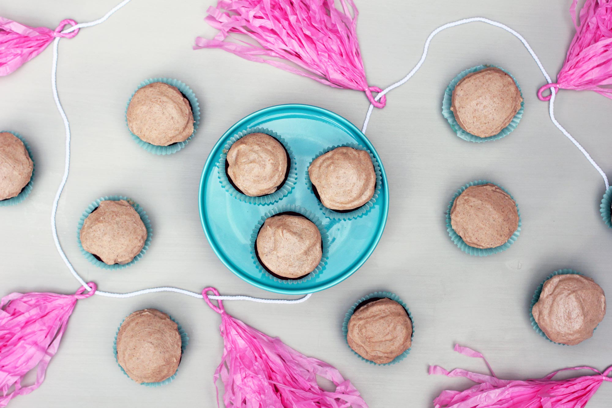 chocolate beet cupcakes with chai frosting