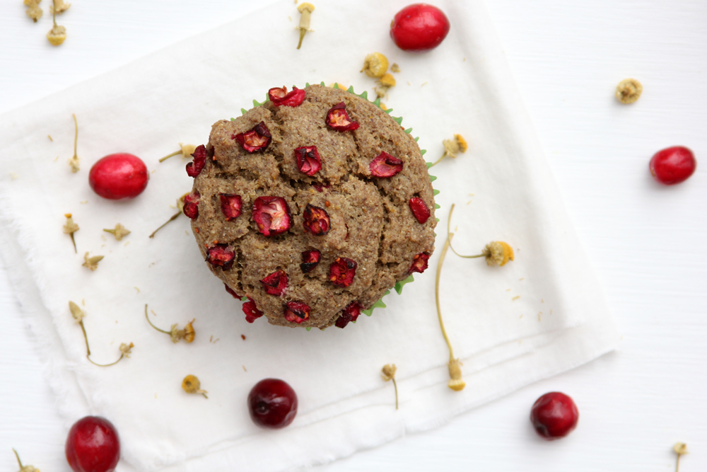 Chamomile Cranberry Muffins