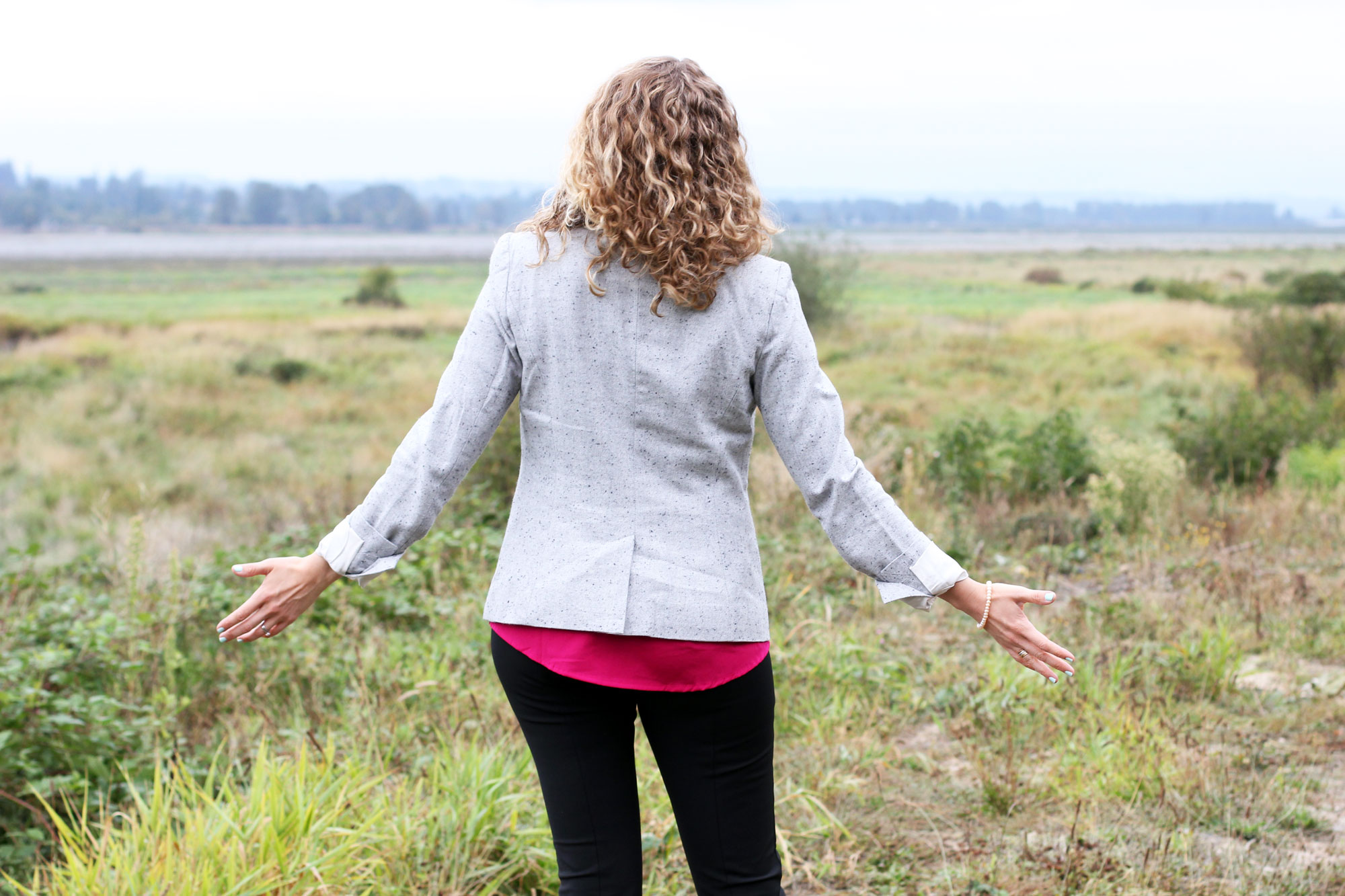 woman lost in a field