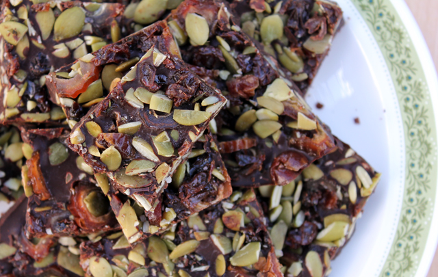 Salted Pumpkin Seed Christmas Bark