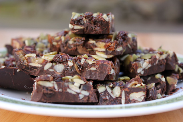 Salted Pumpkin Seed Christmas Bark