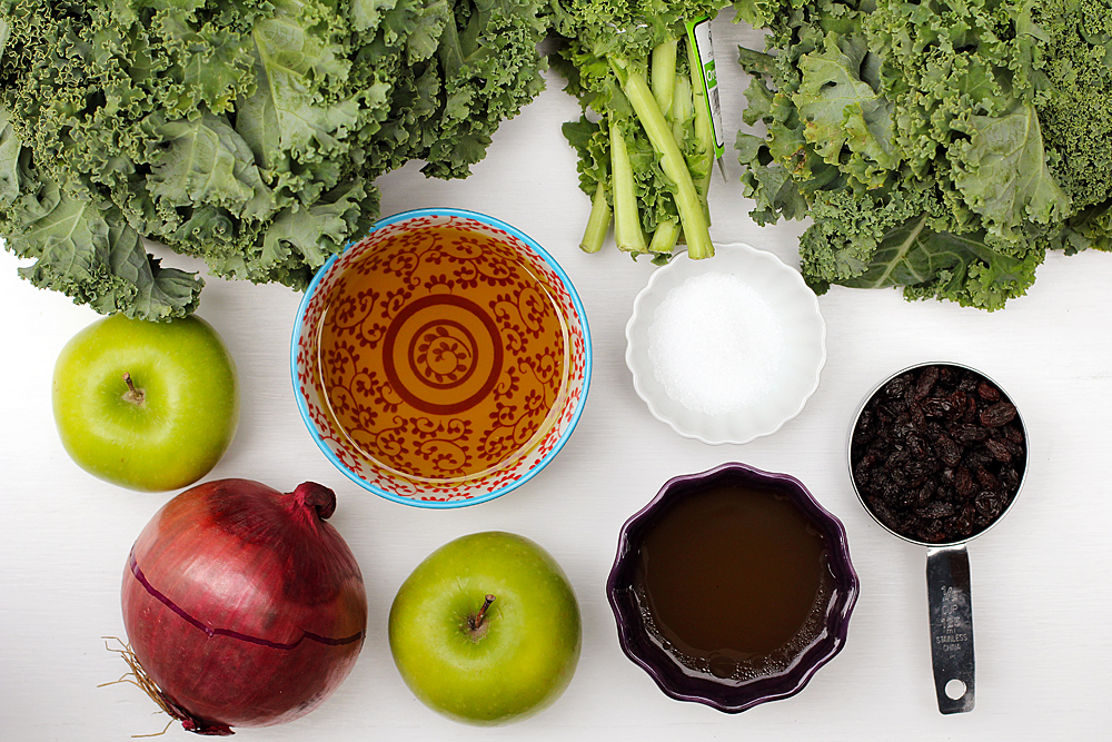 massaged kale salad ingredients