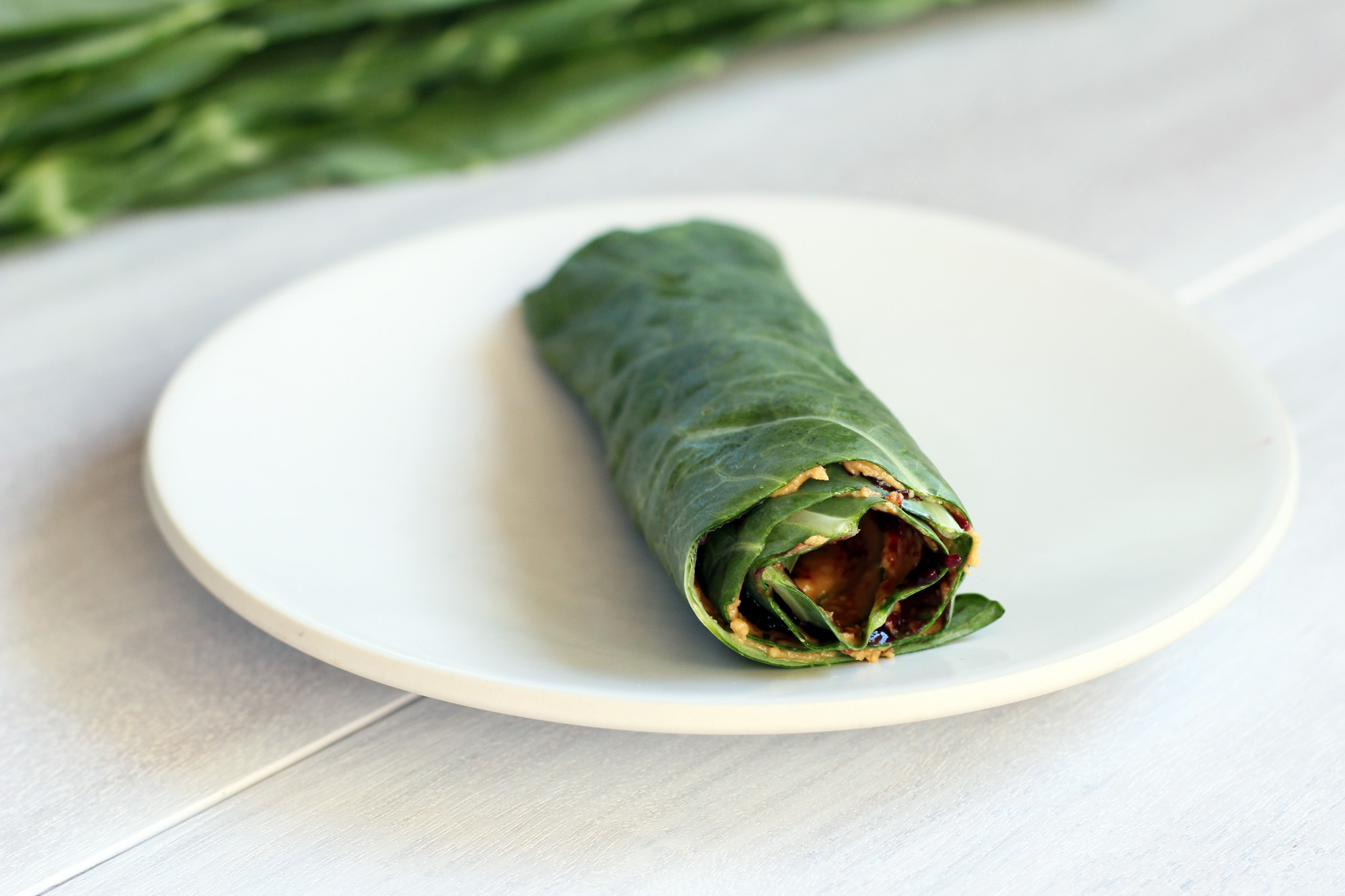 peanut butter and jelly collard roll-up