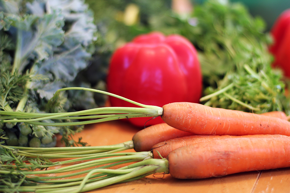 fresh organic garden veggies