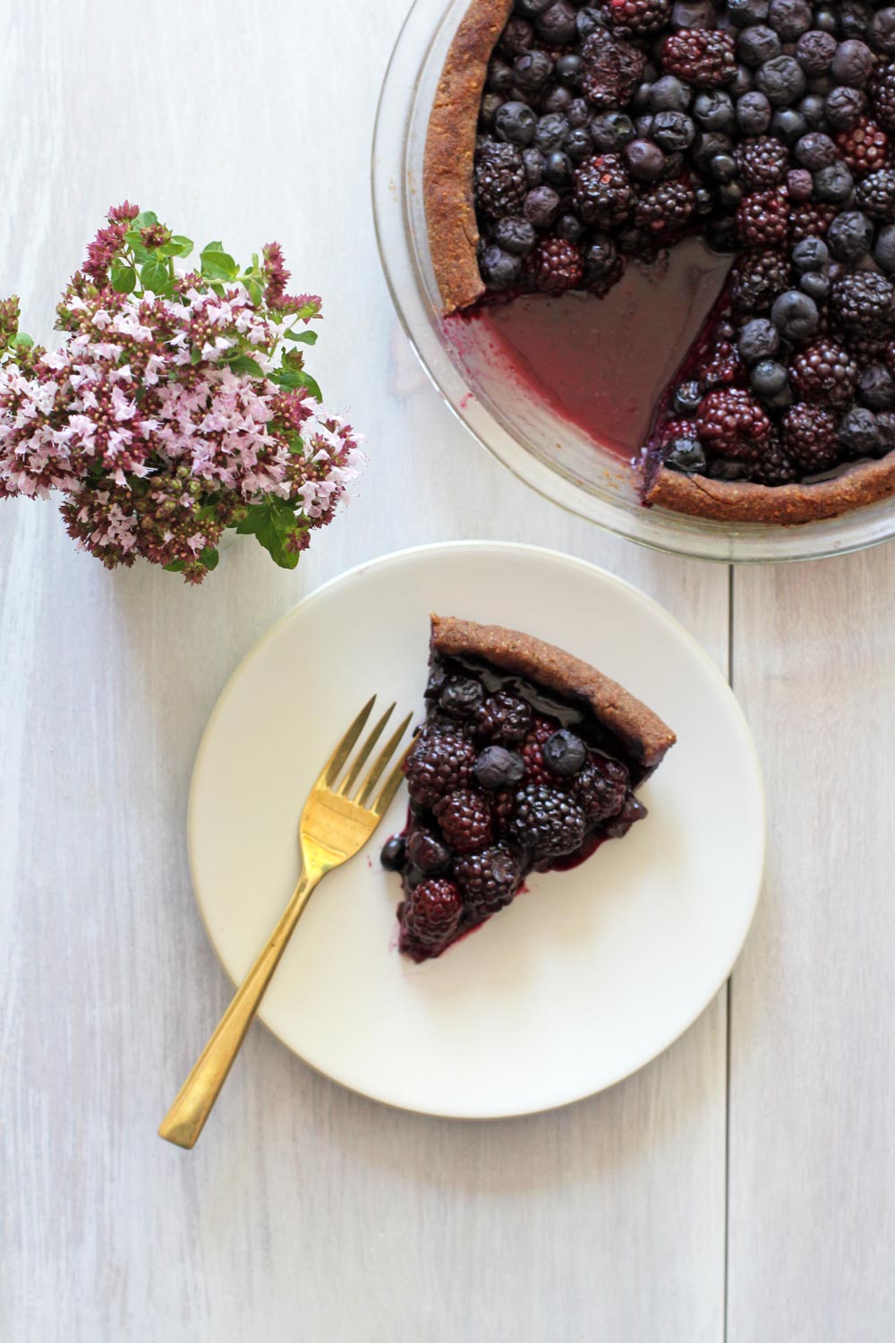 blueberry blackberry pie slice